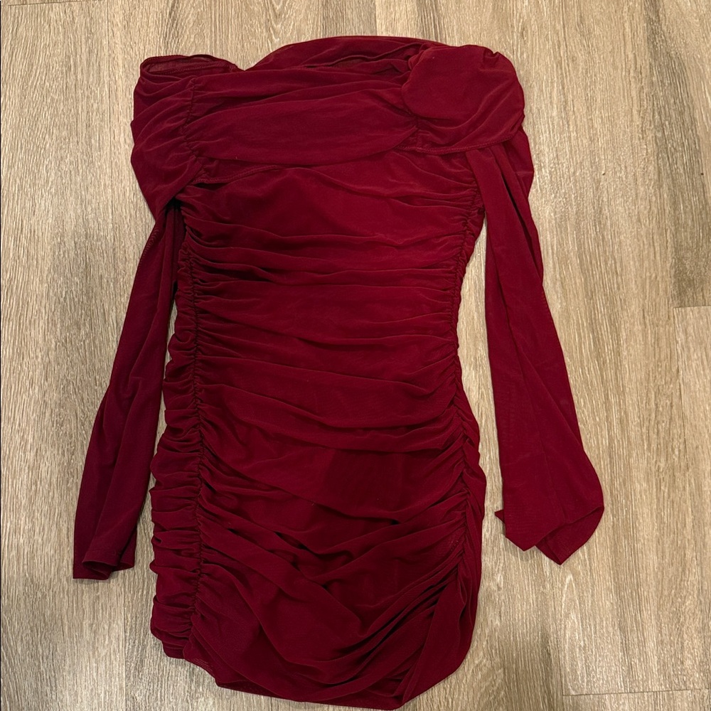 White Fox burgundy dress